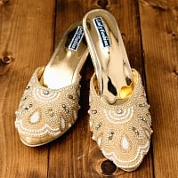 ビジューとラインストーンのマハラニミュールの商品写真