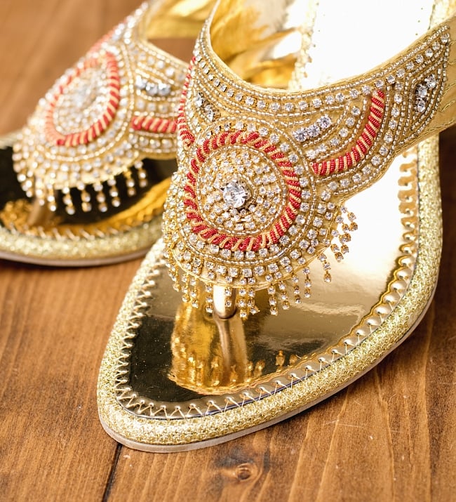 ビジューとラインストーンのマハラニミュール 2 - 拡大写真です