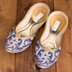 ゴージャス　ラインストーンのマハラニフラットシューズ - サブ2