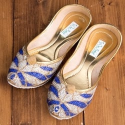 ゴージャス　ラインストーンのマハラニフラットシューズ - サブ2