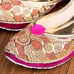 ゴージャス　ラインストーンのマハラニフラットシューズ - サブ3