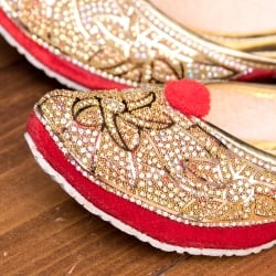 ゴージャス　ラインストーンのマハラニフラットシューズ - サブ3