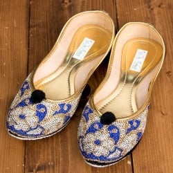 ゴージャス刺繍のマハラニフラットシューズ - サブ2