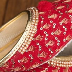 ゴージャス刺繍のマハラニフラットシューズ - サブ4