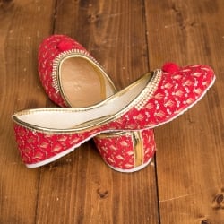 ゴージャス刺繍のマハラニフラットシューズ - サブ5