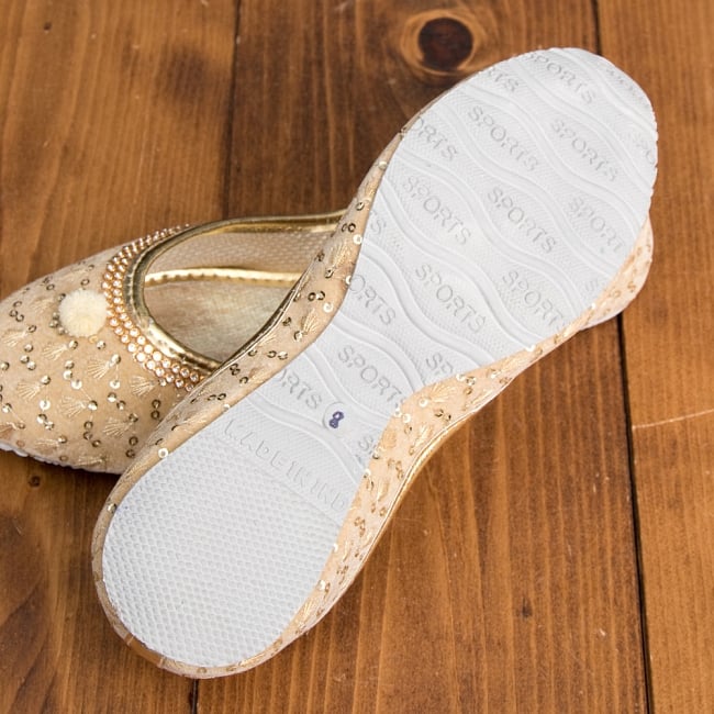 ゴージャス刺繍のマハラニフラットシューズ 9 - アウトソールの写真です