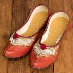 インドのマハラニ　レザーフラットシューズ - サブ2