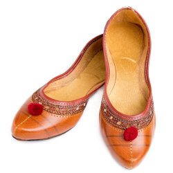 インドのマハラニ　レザーフラットシューズの商品写真