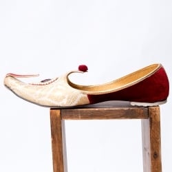 男性用宮廷靴 - モジャリレッド×ホワイト - サブ4