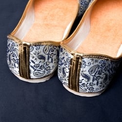 男性用宮廷靴 - モジャリブルー×ホワイト - サブ5