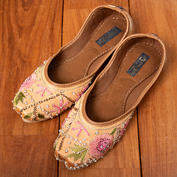 ゴージャス刺繍のマハラニフラットシューズ - サブ2