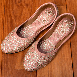 ゴージャス刺繍のマハラニフラットシューズ - サブ2