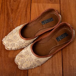 ゴージャス刺繍のマハラニフラットシューズ - サブ2