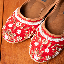 ゴージャス刺繍のマハラニフラットシューズ - サブ3