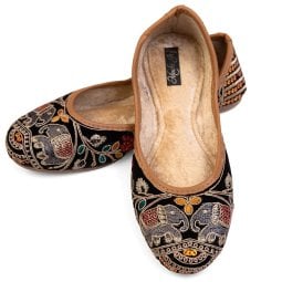 ゴージャス刺繍のマハラニフラットシューズ(ID-SHOE-720)