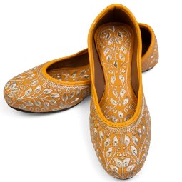 [大感謝祭セール]ゴージャス刺繍のマハラニフラットシューズ(ID-SHOE-721)