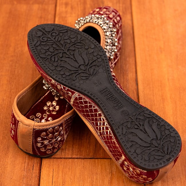 ゴージャス刺繍のマハラニフラットシューズ 9 - アウトソールの写真です