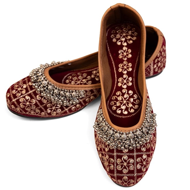 ゴージャス刺繍のマハラニフラットシューズの選択用写真