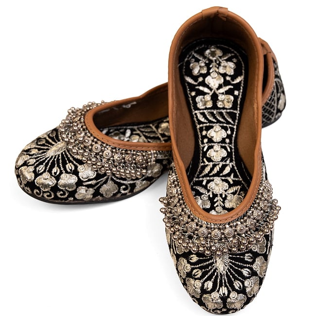 ゴージャス刺繍のマハラニフラットシューズの選択用写真