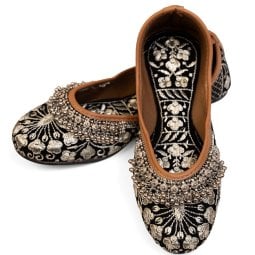 [大感謝祭セール]ゴージャス刺繍のマハラニフラットシューズ(ID-SHOE-724)