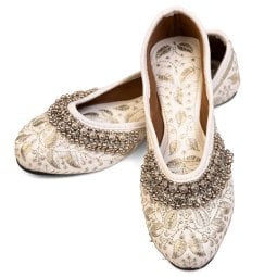 [大感謝祭セール]ゴージャス刺繍のマハラニフラットシューズ(ID-SHOE-725)