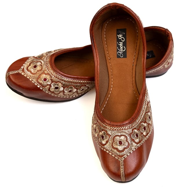 ゴージャス刺繍のマハラニフラットシューズの選択用写真