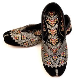 [大感謝祭セール]ゴージャス刺繍のマハラニフラットシューズ(ID-SHOE-729)