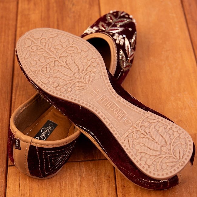 ゴージャス刺繍のマハラニフラットシューズ 9 - アウトソールの写真です