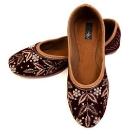 [大感謝祭セール]ゴージャス刺繍のマハラニフラットシューズ(ID-SHOE-731)