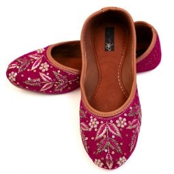 [大感謝祭セール]ゴージャス刺繍のマハラニフラットシューズ(ID-SHOE-732)