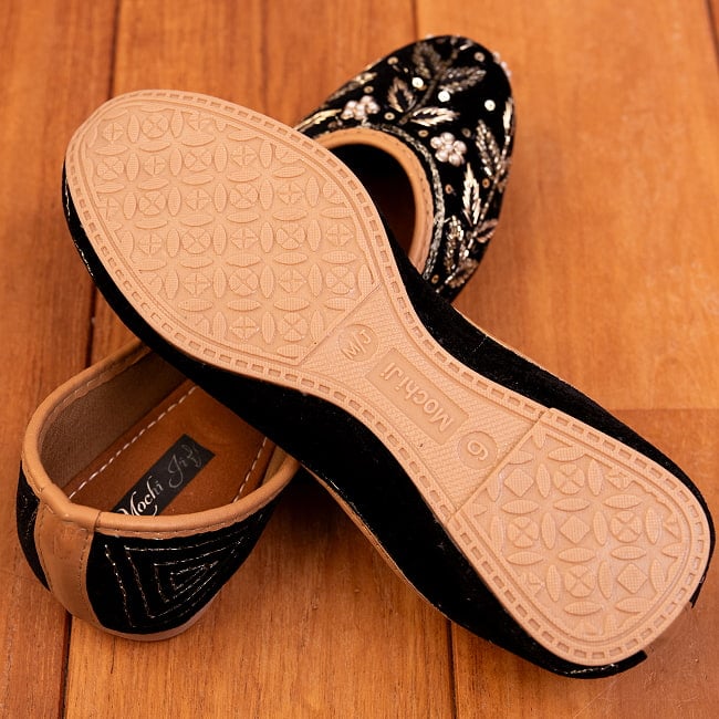 ゴージャス刺繍のマハラニフラットシューズ 9 - アウトソールの写真です