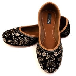 [大感謝祭セール]ゴージャス刺繍のマハラニフラットシューズ(ID-SHOE-733)