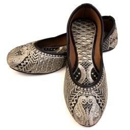 [大感謝祭セール]ゴージャス刺繍のマハラニフラットシューズ(ID-SHOE-736)