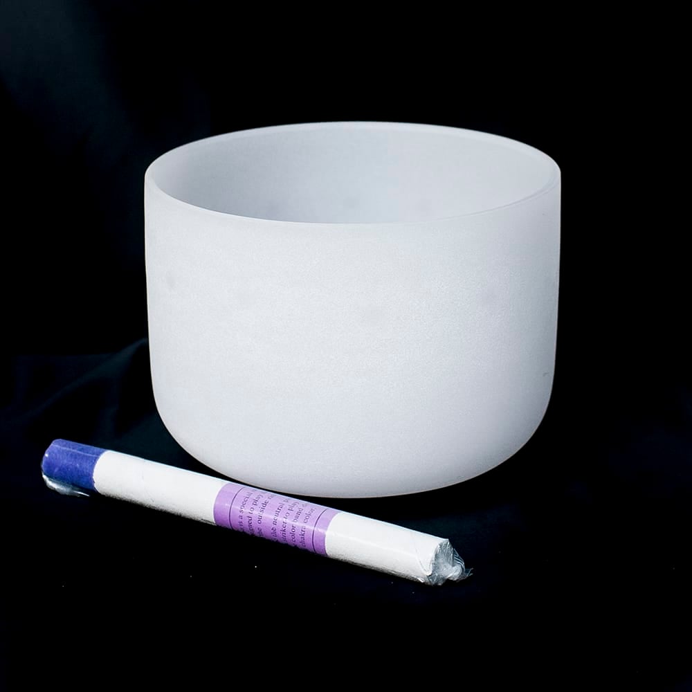 B音程】第7チャクラ（crown）クリスタルシンギングボウル 直径