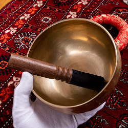 【一点物】アンティックシンギングボウル【音階:E】約855g(スティック付属) - サブ5