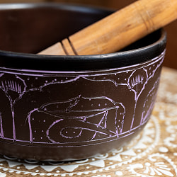 ライトウェイトシンギングボウル　オーン模様〔直径：約15.2cm〕 - サブ2