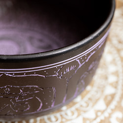 ライトウェイトシンギングボウル　オーン模様〔直径：約15.2cm〕 - サブ3