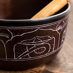 ライトウェイトシンギングボウル　五仏と蓮華〔直径：約21cm〕 - サブ2