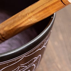 ライトウェイトシンギングボウル　五仏と蓮華〔直径：約21cm〕 - サブ3