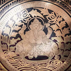 【一点物】ガネーシャ　細密彫りチベタンアンティックシンギングボウル【音階：Bb】約1566g(スティック付属) - サブ4