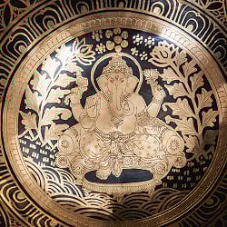 【一点物】ガネーシャ　細密彫りチベタンアンティックシンギングボウル【音階：B】約1934g(スティック付属) - サブ4