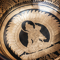 【一点物】白多羅菩薩　ホワイトターラー　細密彫りチベタンアンティックシンギングボウル【音階：C#】約1576g(スティック付属) - サブ5