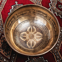 【一点物】チベタンアンティックシンギングボウル【音階：D】約1379g(スティック付属) - サブ3