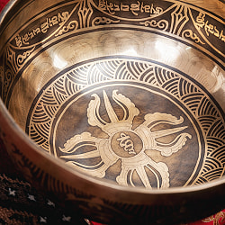 【一点物】チベタンアンティックシンギングボウル【音階：D】約1379g(スティック付属) - サブ4