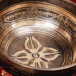 【一点物】チベタンアンティックシンギングボウル【音階：E】約1625g(スティック付属) - サブ4