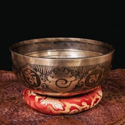 【一点物】チベタンアンティックシンギングボウル【音階:E】約1625g(スティック付属)(ID-SINGBOWLANT-1844)