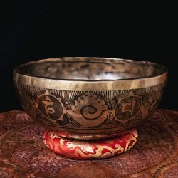 【一点物】チベタンアンティックシンギングボウル【音階:C#】約2684g(スティック付属)(ID-SINGBOWLANT-1845)