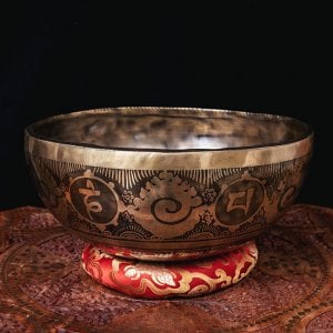 【一点物】チベタンアンティックシンギングボウル【音階：C#】約2684g(スティック付属)