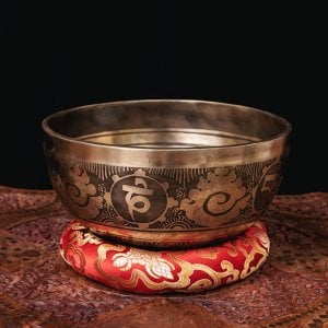 【一点物】チベタンアンティックシンギングボウル【音階：G】約1399g(スティック付属)