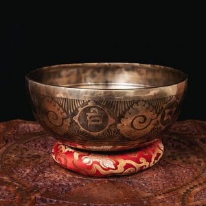 【一点物】チベタンアンティックシンギングボウル【音階：F】約2274g(スティック付属)